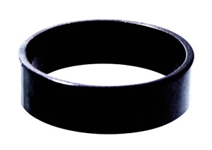 Anillo anillo dedo negro 3 cuadrados fino - ACERO INOXIDABLE - Imagen 1 de 7