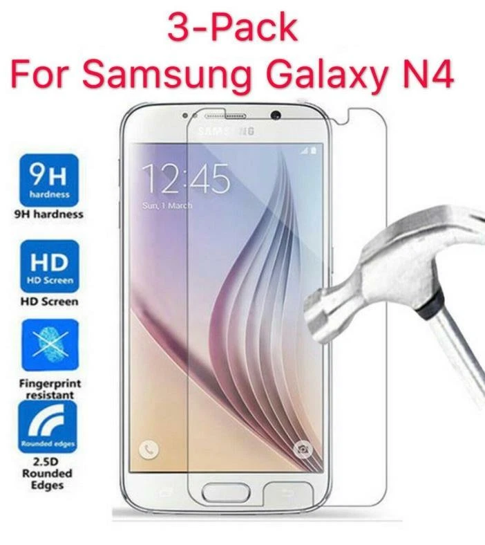 3-Pack Premium HD Tempered Glass Screen Cover For SAMSUNG GALAXY Note 4 - Image 1 of 1