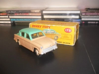 DINKY TOYS GB 175 HILLMAN MINX SALOON  CON VETRI C/SCATOLA ORIGINALE - Immagine 1 di 4