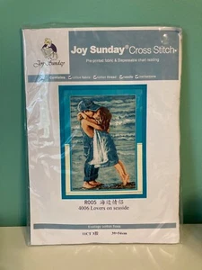 NEW in Package Sunday 4006 Lovers on Seaside Cross Stitch 15" x 21" Boy & Girl  - Picture 1 of 2