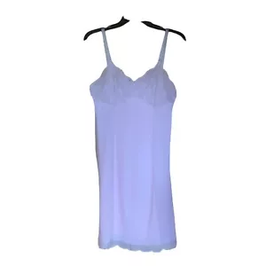 Vtg Sears Roebuck The Doesnt Slip Dress Size 34 Scalloped Lace Sexy Pastel Pink - Picture 1 of 12