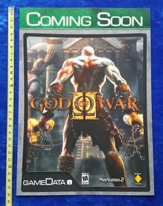 GOD OF WAR II Video Game Store Display Coming Soon Promo Sign 2007 PS2 Kratos - Picture 1 of 1