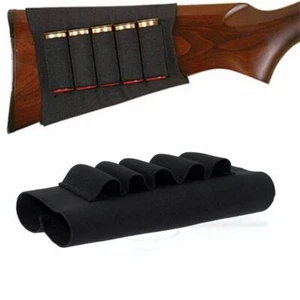 2Pcs 5-Shell Shotgun Rifle Buttstock Shell For 12 20Gauge Cartridge Holder Loop - Picture 1 of 7
