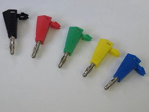 4mm Budget Banana Stack Stacking Plug /Socket Banana Choice Colours 8gE StaK065 - Picture 1 of 11