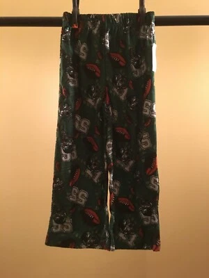 Faded Glory flame resistant Boy's BMJ sleep Pant Lg 10-12 green Football  - Image 1 of 3