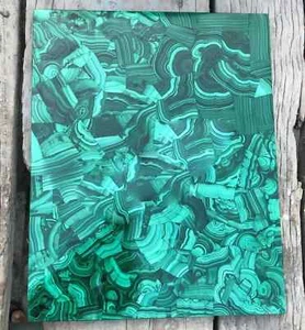 Malachite Side Table Top Collectible Precious Stone Handmade Furniture Decor Art - Picture 1 of 7