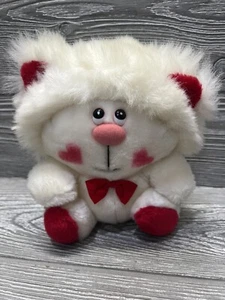 Blushers White Lion Plush 7" Valentine Vintage Love Sweetheart Mighty Star - Picture 1 of 8