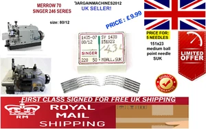 SINGER&MERROW UY8454 SY1438 151X23 MBALL,SUK S=80/12 INDUS SEWING MCHN 5 NEEDLE - Picture 1 of 9