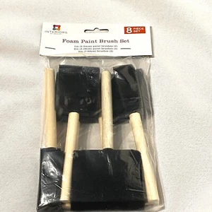 interiors by design 8 piece foam paint brush set 1 in 2 in 3 in  - Picture 1 of 5
