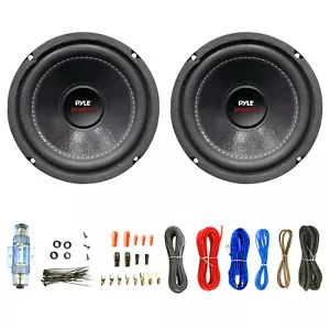 Subwoofer negro Pyle PLPW6D 6,5"" 600W DVC 4 ohmios (par) con kit de instalación de cableado - Imagen 1 de 3