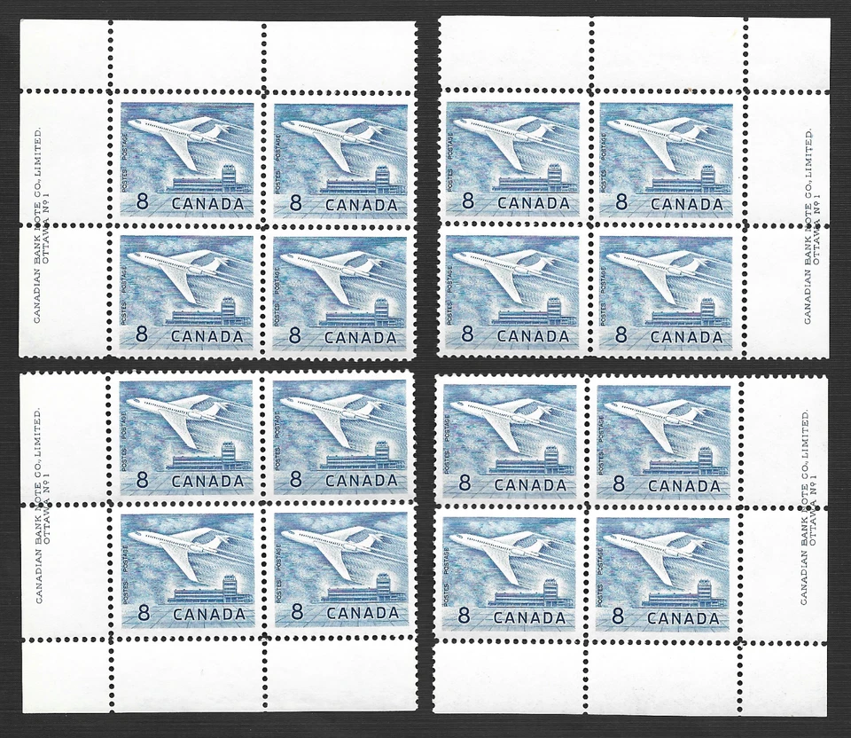 CANADA SC# 436 JET DEFINITIVE 8c MATCHED SET, MNH - Image 1 of 1
