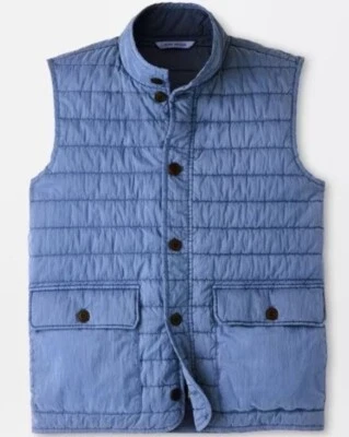 Peter Millar Mens Greenwich Crown Crafted Quilted Blue Puffer Vest Sz XL NWT - Image 1 of 4