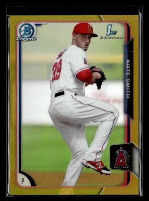 2015 Bowman #BCP90 Nate Smith Chrome Prospects Gold Refractors #/50 card - Image 1 of 2