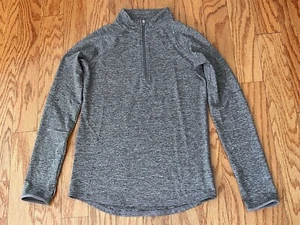 JUSTICE, Girls Size 12, Pullover•1/4 Zip•Performance Top•Heather Gray•Thumbholes - Picture 1 of 10