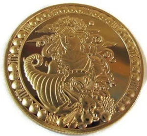 VIRGO ZODIAC SIGN with a BOY SCOUTS symbol on a 1 1/2" CHALLENGE COIN - Picture 1 of 2