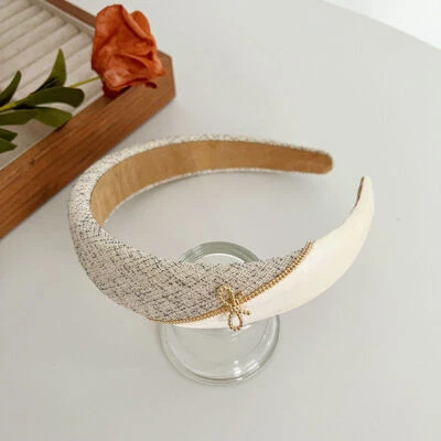 Banda para el cabello para mujeres Tocado Esponja de aro para cabello Lateral Diadema retro para cabello Foto 1 de 4