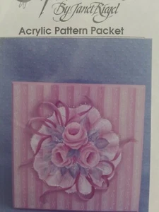 JANET RIEGEL BRIDE KEEPSAKE BOX ROSE 1990 PAINTING PATTERN  - Picture 1 of 4