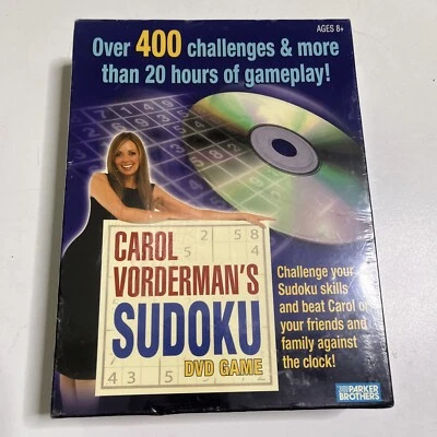 *New Sealed* Carol Vorderman's Sudoku DVD Game Parker Brothers 2005 Region 4 - Image 1 of 4