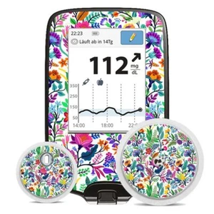 Adesivi Per Freestyle Libre Sticker (Misuratore) - Fiori Felici | Diasticker® - Picture 1 of 4