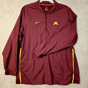 Minnesota Golden Gophers Nike 1/4 Zip Pullover Jacket - Men's 2XL - Lightweight - Picture 1 of 13