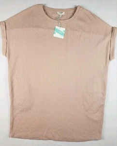 Umgee Women’s Beige Textured Top Shirt Size Large - Picture 1 of 8