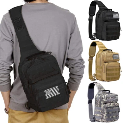 Bolso Bandolera Táctico de Hombro Militar Hombres EDC Pack Molle Mochila Pecho Foto 1 de 4