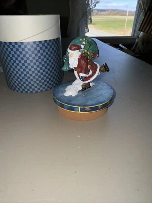 LANG CANDLES Patinaje Santa Candle Topper 2000 En Caja Navidad Foto 1 de 4