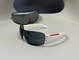 Vintage Unisex Prada Sport Rimless Sunglasses SPS 07F White Black - Picture 1 of 10