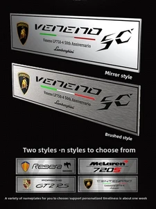 1:18 scale Diorama Car Metal Nameplate Model Garage Showroom Props Model CUSTOM - Picture 1 of 38