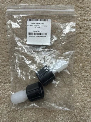 Watson Marlow QDos Pump Fittings Connectors 0M9.401H.F04 1/2" NPT new in box - Image 1 of 4