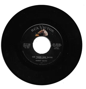 Sammy Salvo She Takes Sun Baths RCA 45 Pop Rock Teener 1958 - Picture 1 of 2