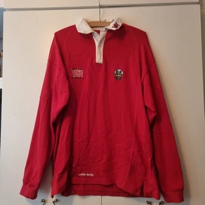 Camiseta deportiva vintage de algodón de manga larga de rugby de Gales Cymru para hombre talla L grande  - Imagen 1 de 14