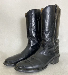 Vintage Cowboystiefel schwarz Leder Damengröße 10,5B 171-1985 - Bild 1 von 16