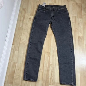 Jeans de mezclilla Levis para hombre negros 512 pierna ajustada 31X32 - Imagen 1 de 8