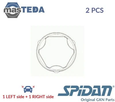 37035 CV JOINT BOOT KIT PAIR TRANSMISSION SIDE FRONT RIGHT LEFT SPIDAN 2PCS NEW - Image 1 of 4