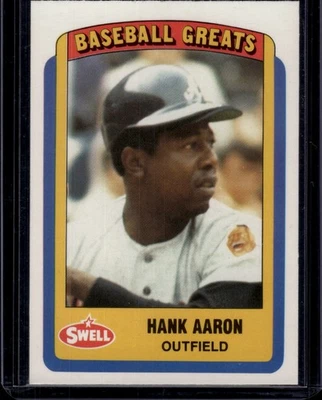 1990 Swell Baseball Greats #2 Hank Aaron Atlanta Braves - Image 1 of 2