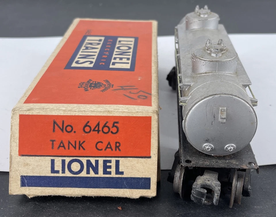Lionel 6465 Sunoco Tank Car Postwar O-Gauge With Box Good Condition See Pics - Image 1 of 4