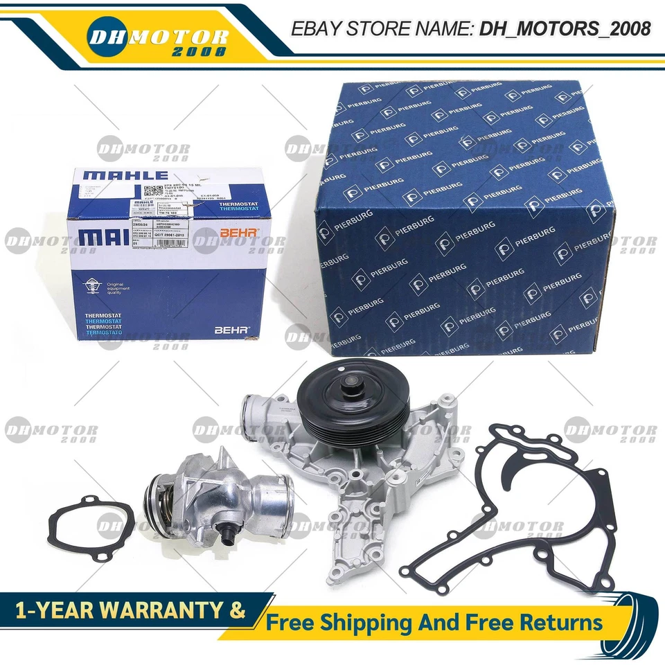 Pierburg Engine Water Pump&MAHLE Thermostat Kit for Mercedes Benz W204 W211 M272 - Image 1 of 4