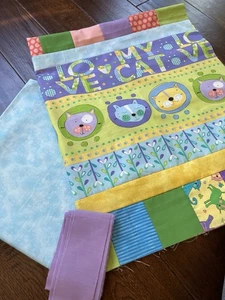 "Colcha para bebé CAT 33"" X 42"" -Telas Benartex Moda - Incluye respaldo y encuadernación" - Imagen 1 de 5