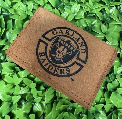 Vintage Oakland Raiders NFL Trifold Leather Wallet - Image 1 of 4