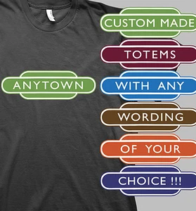 British Railways station totem sign model railways t shirt - Picture 1 of 1