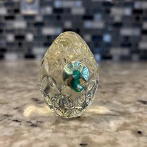 Waterford crystal handcooler Light Yellow Egg paperweight (2 1/2” X 1 3/4”) - Picture 1 of 4