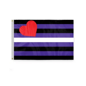Leder Pride Flagge - einseitig bedruckt - Messing Ösen - ausbleichsichere Farben - Bild 1 von 32