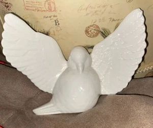 White Wedding Dove figurine Porcelain Spread Wings - Picture 1 of 10
