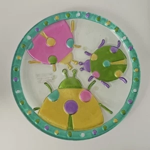 Vidrio artístico 2010 Lady Bug 11" placa-Lori Siebert Silvestri Demdaco soplado a mano 💙 - Imagen 1 de 8