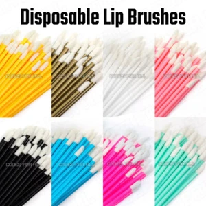 Disposable Lip Brushes Gloss Wands Applicator Lipstick Makeup Brush Cosmetic Kit - Picture 1 of 29