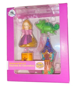 Disney Parks Tangled The Series Ornament 4er Set Rapunzel Pascal Turm Laterne - Bild 1 von 7