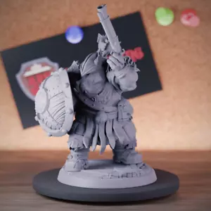 Giff Fighter Infanterie Miniatur Nilpferd Shooter Dungeons and Dragons 5e Mini TTRPG - Bild 1 von 8
