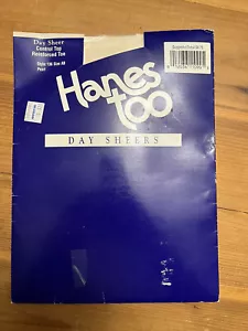 Vintage Hanes Too Day Sheer Control Top Sandalfoot Size AB Pearl - Picture 1 of 2