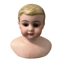 Antique German Porcelain Bisque Head w/Shoulders Blonde Hair